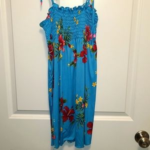 Floral Blue Kids Casual Dress